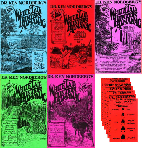 Set of Whitetail Hunters Almanacs & Sign Guides (Almanacs included: 3rd, 4th, 5th, 8th, 9th)