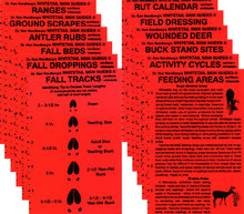 Whitetail Sign Guides (12 Laminated Cards with Hunting Tips)